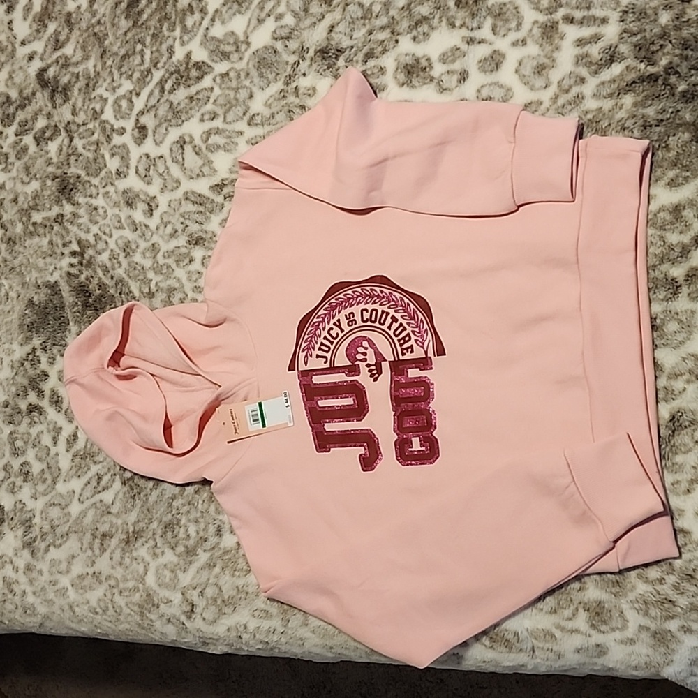 Juicy Couture Pink Girls Hoodie Sweatshirt Size L